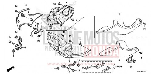 PANNEAU INFERIEUR NC750XDE de 2014